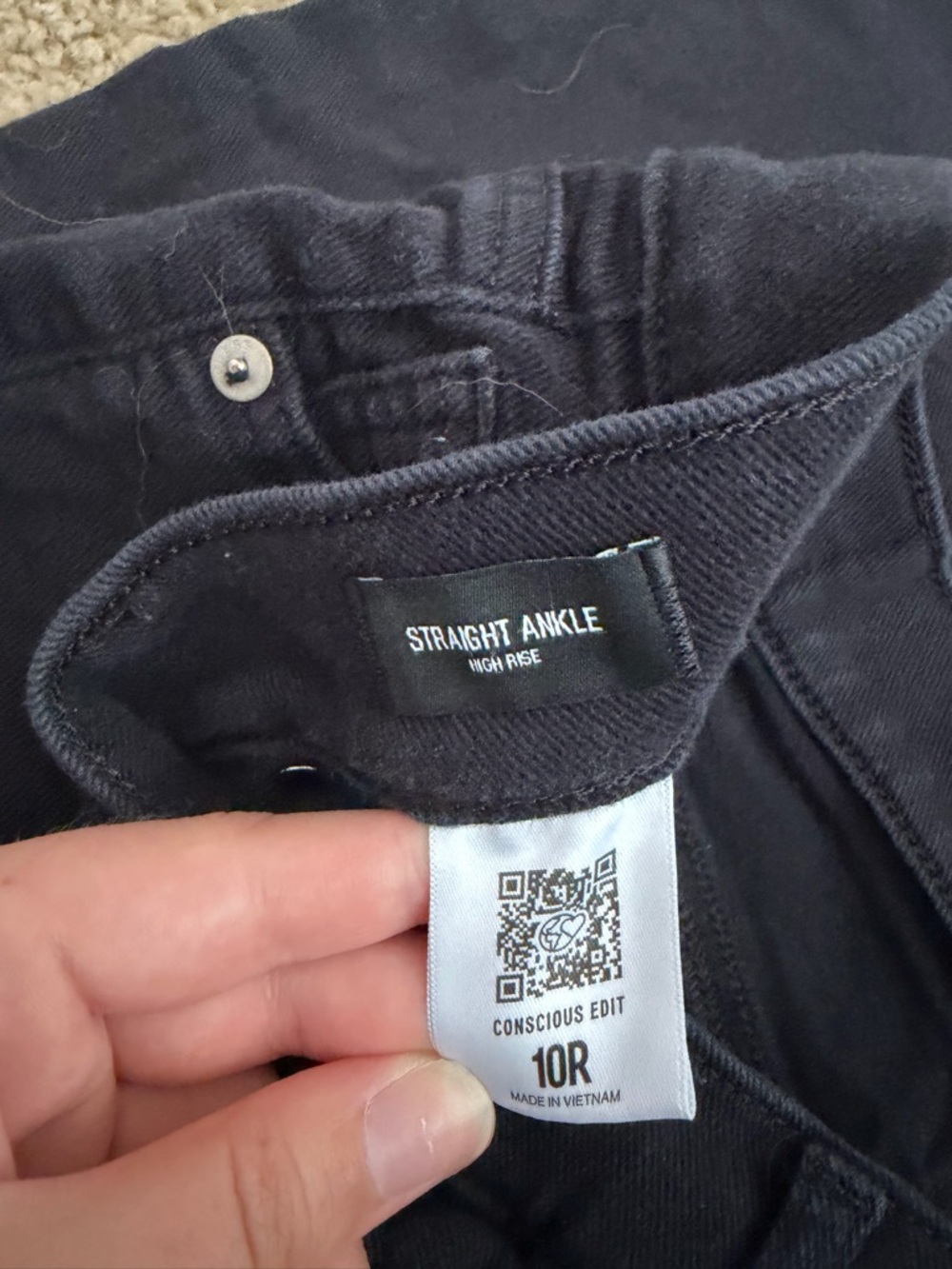 Express High Rise Straight Ankle Jeans - Picture 4 of 5